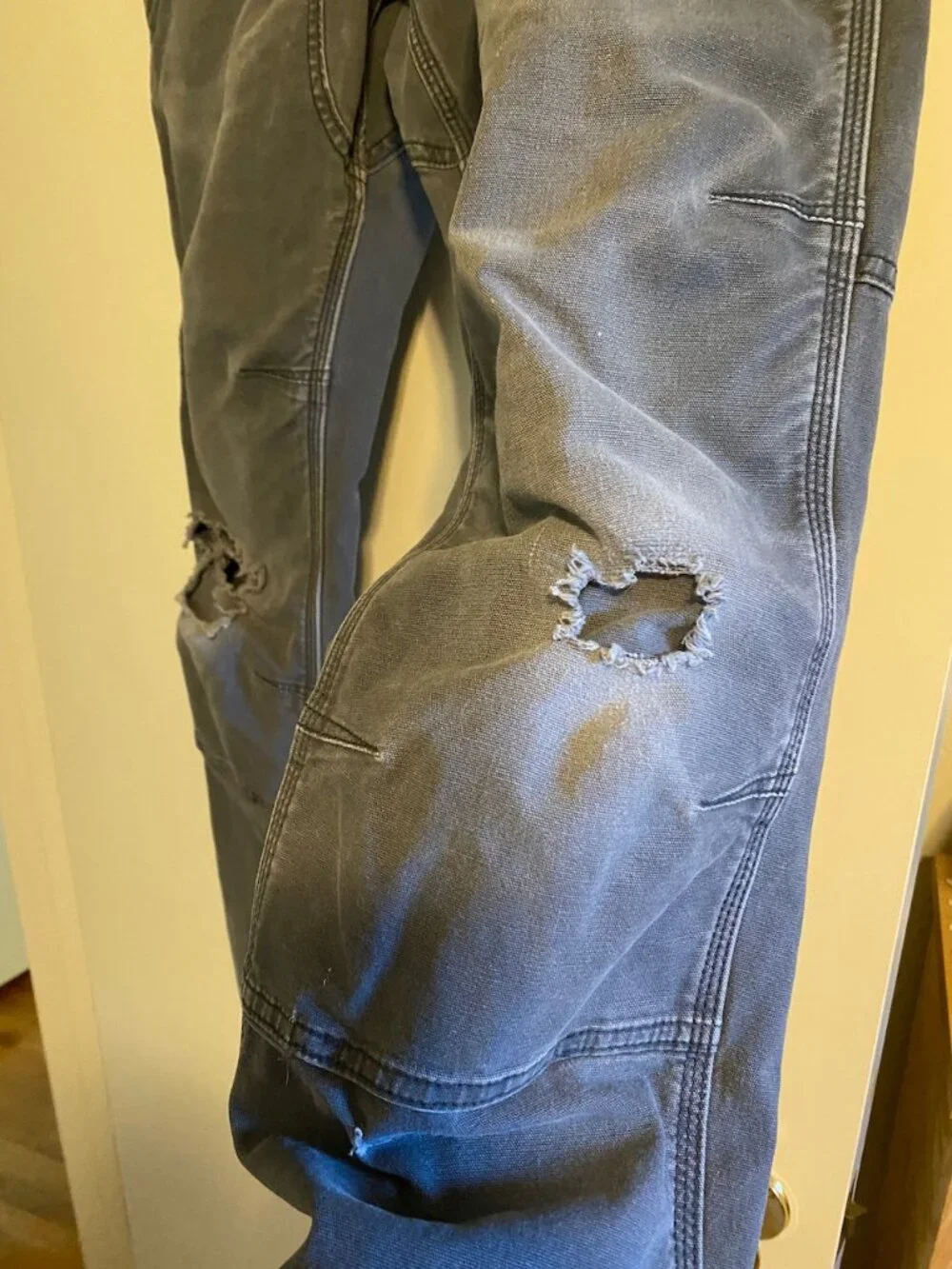 Beautifully Worn Carhartt Women's Double Knee Work Pants, Relaxed Fit, 30 x 32